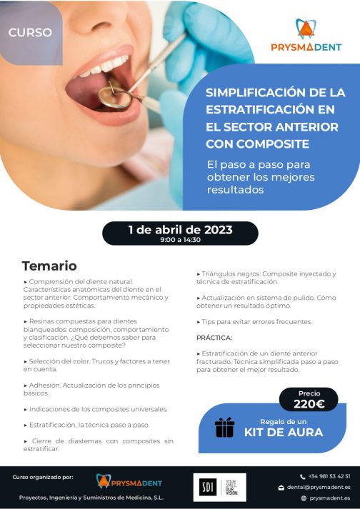 SIMPLIFICACIÓN DE LA ESTRATIFICACIÓN EN EL SECTOR ANTERIOR CON COMPOSITE <fecha>1 de abril de 2023</fecha>