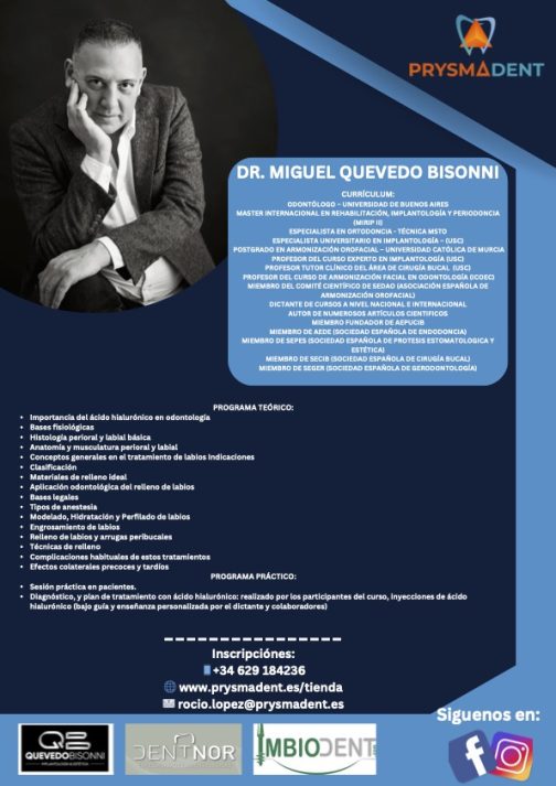 CURSO TEÓRICO/PRÁCTICO DE ARMONIZACIÓN OROFACIAL CON ÁCIDO HIALURÓNICO <fecha>22 de Junio de 2024</fecha> - Imagen 3